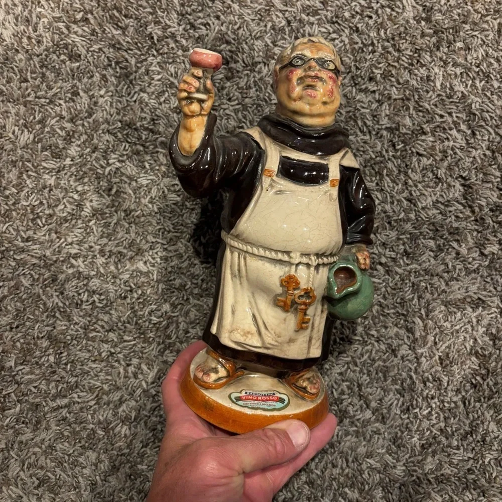 Vintage Ceramic Decanter Figurine with Apron